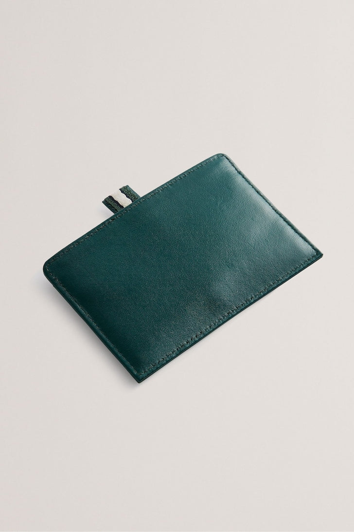 Grayden Glasgow Stripe Pull Out Leather Card Holder Dk-Green