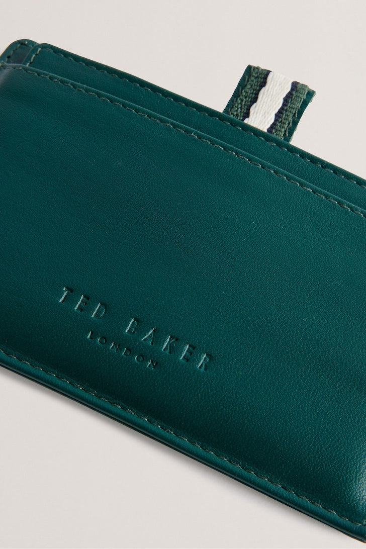 Grayden Glasgow Stripe Pull Out Leather Card Holder Dk-Green