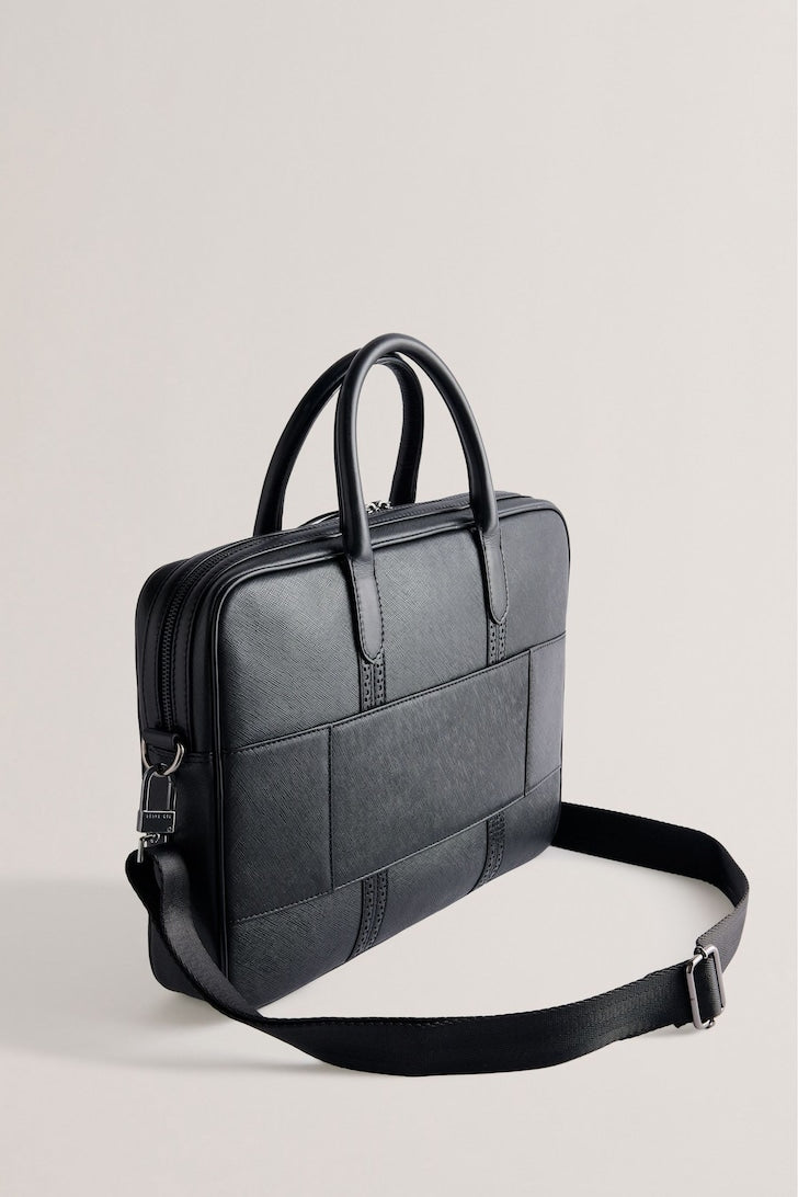 Conley Saffiano Leather Document Bag Black