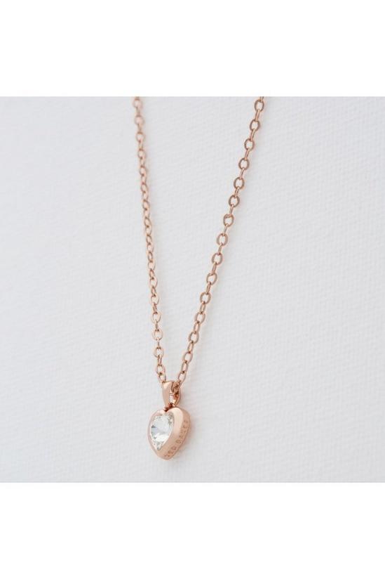 Hannela Crystal Heart Pendant Rose Gold