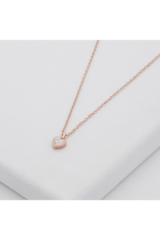 Hannela Crystal Heart Pendant Rose Gold