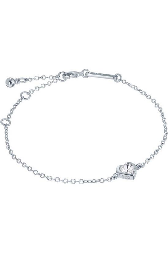 Hansa Crystal Heart Bracelet Silver