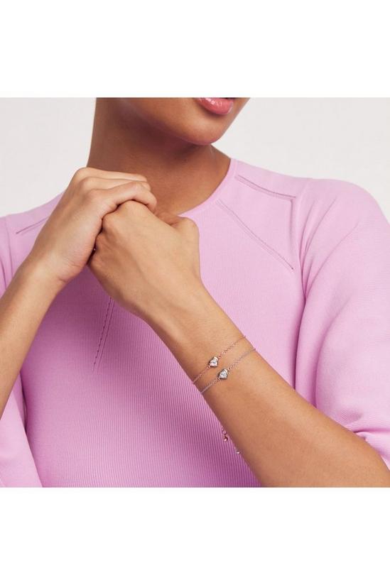 Hansa Crystal Heart Bracelet Silver