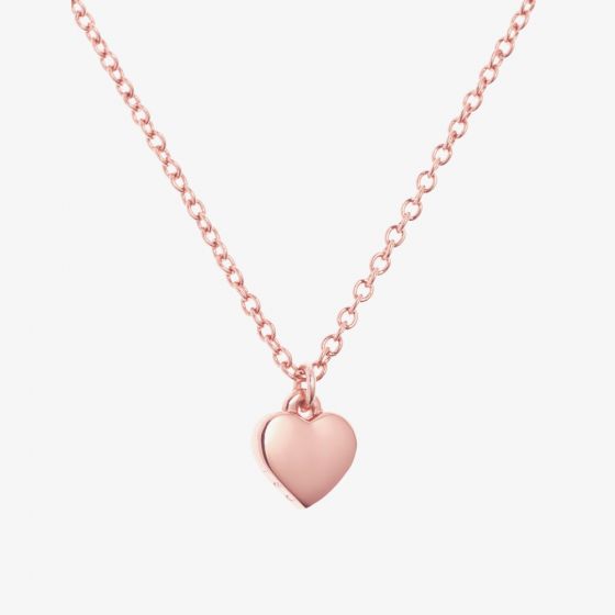 Hara Tiny Heart Pendant Necklace Rose Gold