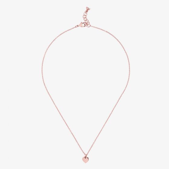 Hara Tiny Heart Pendant Necklace Rose Gold