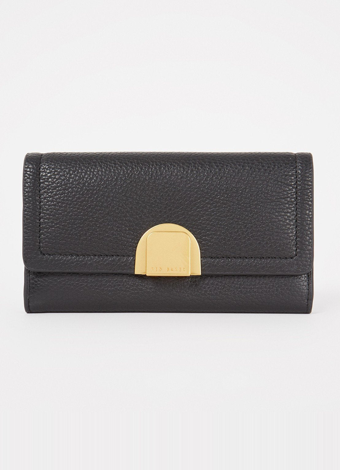 Imieldi Lock Detail Fold Over Purse Black