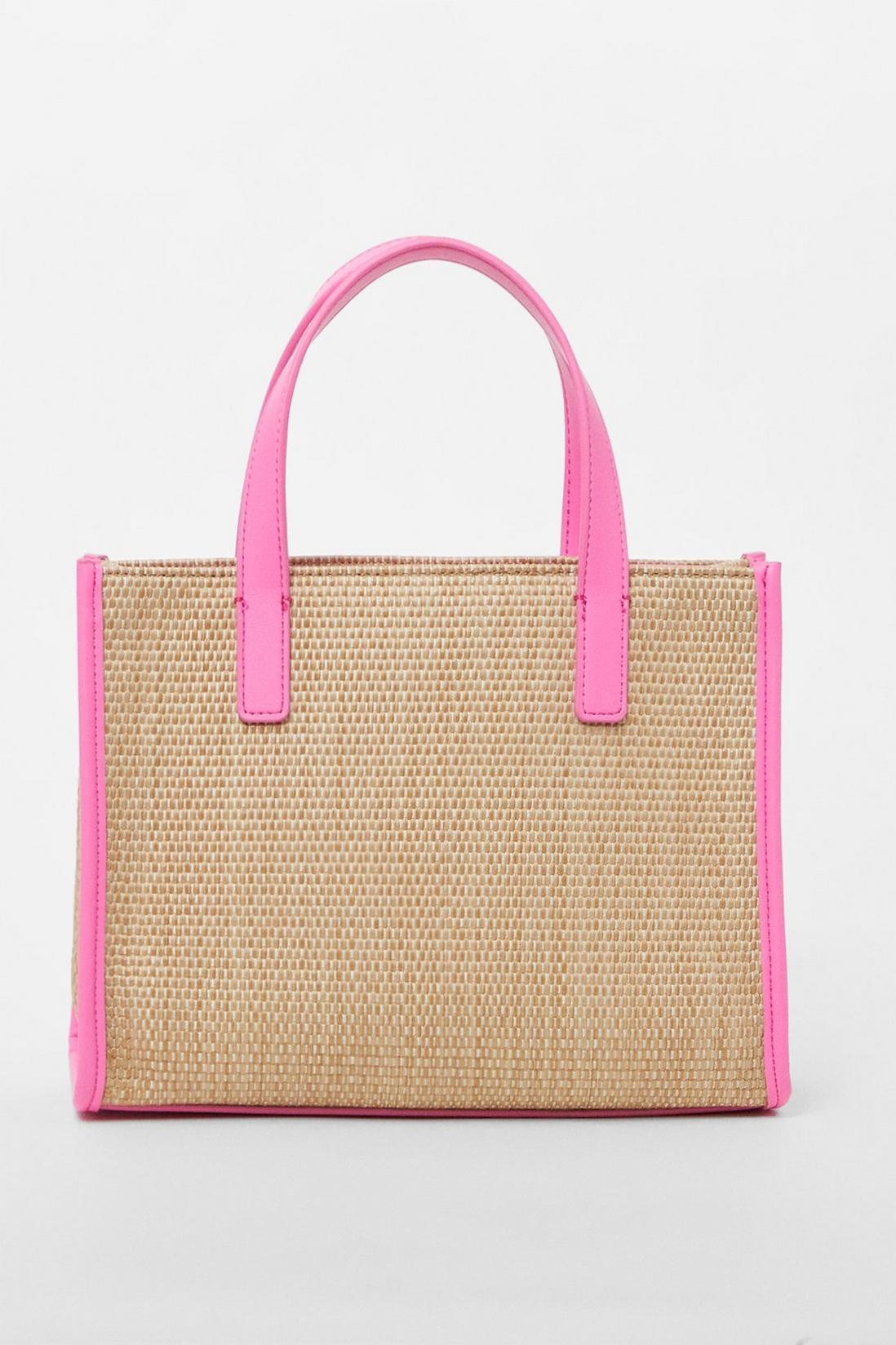 Paolina Straw Icon Bag Brt-Pink